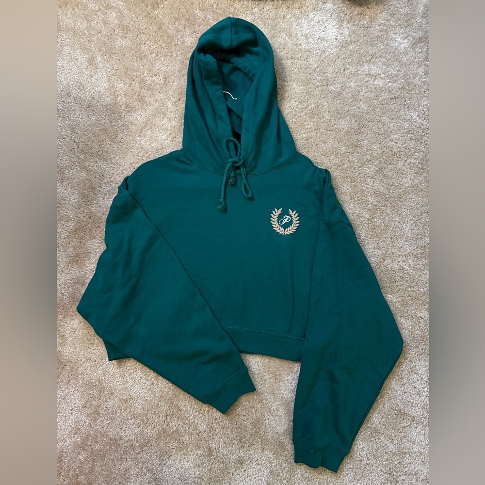 PINK Cropped Pullover Hoodie